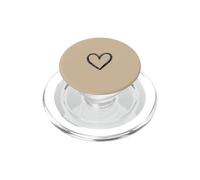Pequeño corazón Dibujado a Mano gráfico - Beige/Tan PopSockets PopGrip para MagSafe
