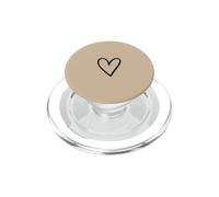 Pequeño corazón Dibujado a Mano gráfico - Beige/Tan PopSockets PopGrip para MagSafe