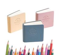 Pequeño cuaderno de bocetos, 3 piezas de acuarela, cuaderno de diario portátil, 5 x 5 cm, cuadrado de color puro, pequeño cuaderno de bocetos de acuarela, 36 páginas, bolsillos, bloc de notas,