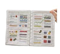 Pequeño cuaderno de costura de viaje - Textil, punto de bordado, material compacto y creativo, ideal para mujeres, principiantes, manualidades, mamá, cónyuge, sala de estudio, proyectos de ocio