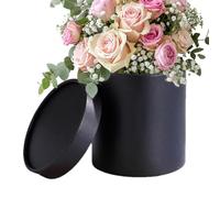 pequeño cubo de flores, caja para envolver paquetes - Caja redonda de color sólido con tubo de papel para flores | Suministros para envolver paquetes, adornos de escritorio elegantes, solución de alma