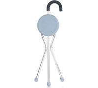 Pequeño de muleta Pequeña para caminar Stick con discapacidad Ayuda médica de la discapacidad del asiento Caña plegable Caña ligera de 3 patas- Tres patas de tres piernas con heces Walker muletas de