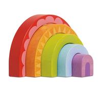 Pequeño Día Túnel Arco Iris de Madera FSC, Juguete de Despertar, 12 Meses+, 19 x 3 x 12 cm, Multicolor, Madera, El Toy Van