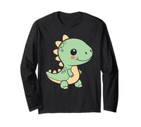 Pequeño Dino Lindo niño Divertido Simple Dinosaurio Manga Larga