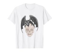 Pequeño dragón en una Cabeza Esqueleto | Skull Camiseta gráfica económica