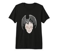 Pequeño dragón en una Cabeza Esqueleto | Skull Camiseta Premium