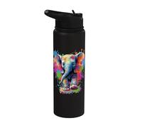 Pequeño elefante con ojos saltones Stainless Steel Insulated Water Bottle
