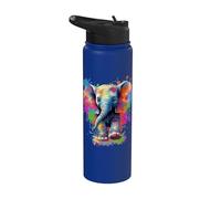 Pequeño elefante con ojos saltones Stainless Steel Insulated Water Bottle