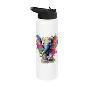 Pequeño elefante con ojos saltones Stainless Steel Insulated Water Bottle