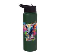 Pequeño elefante con ojos saltones Stainless Steel Insulated Water Bottle