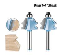 Pequeño enrutador redondo enrutador brocante bordes de madera grabado moldura de puertas de broca brocante de carpintería accesorio de carpintería profesional acero de acero de (Segrehygg2mcd-2)