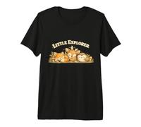 Pequeño Explorador: Zorro, Ciervo, búho, Hongo, Bosque, Amigos Camiseta Premium