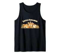Pequeño Explorador: Zorro, Ciervo, búho, Hongo, Bosque, Amigos Camiseta sin Mangas