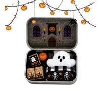 Pequeño Fantasma de Bolsillo en Lata Decoración Halloween Escritorio