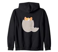 Pequeño Gatito Adorable Que Sale del Huevo Sudadera con Capucha