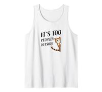 Pequeño gatito tímido esquivando una pequeña charla, es demasiado gente afuera Camiseta sin Mangas