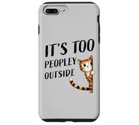 Pequeño gatito tímido esquivando una pequeña charla, es demasiado gente afuera Carcasa para iPhone 7 Plus/8 Plus