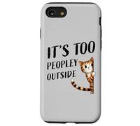 Pequeño gatito tímido esquivando una pequeña charla, es demasiado gente afuera Carcasa para iPhone SE (2020) / 7 / 8