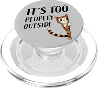Pequeño gatito tímido esquivando una pequeña charla, es demasiado gente afuera PopSockets PopGrip para MagSafe