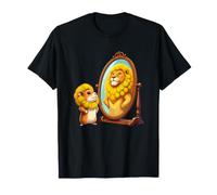 Pequeño hámster ve Valiente león en Espejo mágico Camiseta