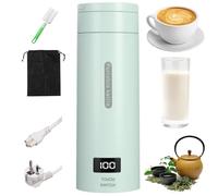 Pequeño hervidor de agua portátil, 380ML 4-Temperaturas Hervidor de Agua Eléctrico, Mini Hervidor Eléctrico, Con Pinceles y bolsas, Materiales Inoxidables, Apagado Automático, para Hacer Leche Café Té