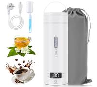 Pequeño Hervidor de Agua Portátil 500ML, 4-Temperaturas Hervidor de Agua Eléctrico, Apagado Automático Y Ebullición Rápida, 304 Materiales Inoxidables, Mini, para Hacer Leche, Café, Té