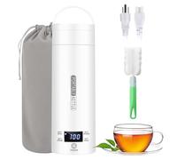 Pequeño Hervidor de Agua Portátil 500ML, Hervidor Eléctrico de Acero Inoxidable 316 con 4 Niveles de Temperatura, Apagado Automático y Ebullición Rápida - Para Café, Té, Leche - Blanco