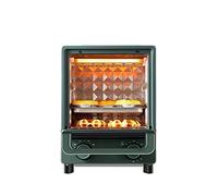 Pequeño horno， Horno y parrilla eléctrica de 12 l, puerta doble cristal, bandeja recogemigas extraíble, temporizador 60 minutos, fácil hornear