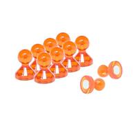 Pequeño Imán de Alfiler de Empuje Acrílico de Naranja para Refrigerador, Pizarra, Tablero de Anuncios, Archivador - Gabinete de Archivo - 11mm de Diámetro x 17mm de Alto - Paquete de 100