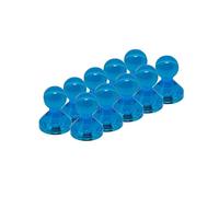 Pequeño Imán de Alfiler de Empuje de Acrílico Azul para El Refrigerador, Pizarra, Tablero de Anuncios, Archivador - Gabinete de Archivo - 11mm de Diámetro x 17mm de Alto - Paquete de 100
