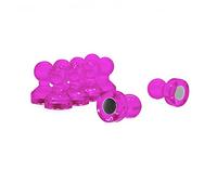 Pequeño Imán de Pasador de Empuje Acrílico Rosa para Refrigerador, Pizarra, Tablero de Anuncios, Archivador - Gabinete de Archivo - 11mm de Diámetro x 17mm de Alto - Paquete de 100