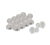 Pequeño Imán de Pasador de Empuje Acrílico Transparente para Refrigerador, Pizarra, Tablero de Anuncios, Archivador - 11mm de Diámetro x 17mm de Alto - Paquete de 100