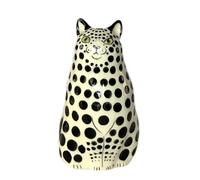 Pequeño jarrón de gato de puntos, maceta con forma de maceta, maceta decorativa pequeña | Maceta artística con forma para colocar la mesa, estante interior moderno, configuración de estantería