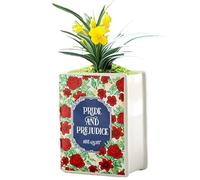 Pequeño jarrón decorativo en forma de libro, jarrón de flores de libro de misterio de crecimiento, florero de libros, decoración para arreglos florales, jarrones de cerámica para decoración del hogar