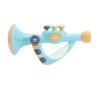 Pequeño juguete de trompeta para niños pequeños Educación temprana Juguete musical electrónico Música Desarrollo potencial Bocina Instrumentos musicales para niños Jugar y (Azul)