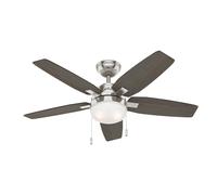 Pequeño Lámpara de Techo Ventilador Arcot Hunter Níquel Mate Techo 117CM