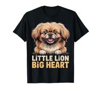 Pequeño León Gran Corazón Lindo Perro Pequinés Camiseta