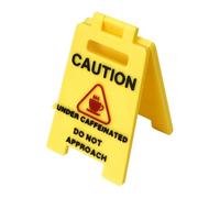Pequeño Letrero De Precaución Para Escritorio - Decoración De Broma Para Mesa,Cartel Gracioso Impreso En 3D Para Cumpleaños De Empleados Y Reuniones En Casa