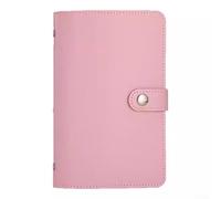 Pequeño libro de cuentas con clip de dinero integrado para almacenamiento de efectivo, diseñado para una gestión financiera eficiente y portabilidad (rosa)