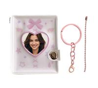 Pequeño libro de fotos | PVC lindo portátil resistente al agua, llavero de álbum de fotos pequeño de 2 pulgadas - para niños, adolescentes, adultos, cumpleaños, boda, San Valentín, viajes