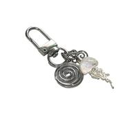 Pequeño llavero estético, bonito dije de medusa blanca para mochila, cámara, llaves, ideas de regalo para niñas, regalo de uso diario, llavero de medusas de aleación