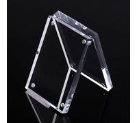 Pequeño marco de fotos magnético acrílico transparente con bordes pulidos, adecuado para sostener fotos y obras de arte (10 x 15 cm)