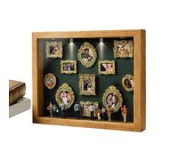 Pequeño marco de sombra de museo DIY - Mini decoración de memoria de fuguina, mini marco de sombra de museo - para boda, cumpleaños, vacaciones, apartamento, granja, hotel, dormitorio, sala de estar y