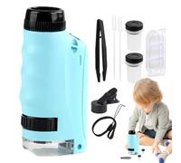 Pequeño Microscopio Para - Magnífico LED Portátil Herramienta De Observación Científica Al Aire Libre | Microscopio Portátil 250x para Experiencias de Aprendizaje Descubrimiento De Estudios En Domic