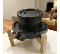 Pequeño Molino De Piedra Vintage, Molino De Grano Manual for Uso Doméstico, Lapislázuli Natural, Resistente Y Duradero, Fácil De Limpiar, for Hacer Pan, Tortillas Y Especias(22cm/8.7in)