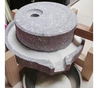 Pequeño Molino Piedra Cáñamo Con Armazón Madera, Molino Manual Grano Seco/húmedo, Granulometría Ajustable, Robusto Y Resistente Al Desgaste, for Granos, Legumbres, Cebada(20cm/7.9in)