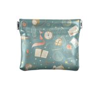 Pequeño monedero de piel sintética verde para cosméticos, para niñas, mujeres y mujeres, Principito Verde, 4.33"(L) x 3.74"(W) x 0.39"(H), Classic