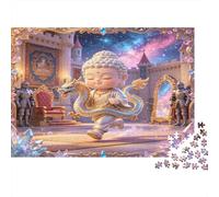 Pequeño Monje Zen Palacio Fantasía Puzzle de 1000 Piezas Puzzle para Adultos Papel Relajación Decoración Hogar Regalo 52x38cm/1000pcs