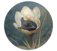 Pequeño murciélago durmiendo Entre Las Flores Rompecabezas Sostenibles Estampados para Adultos De Madera De 1000pcs (67.5x67.5cm)