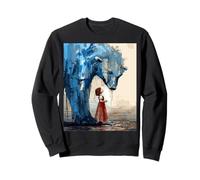 Pequeño Niña Grande Oso Polar Expresivo Caprichoso Humor Dualidad Sudadera